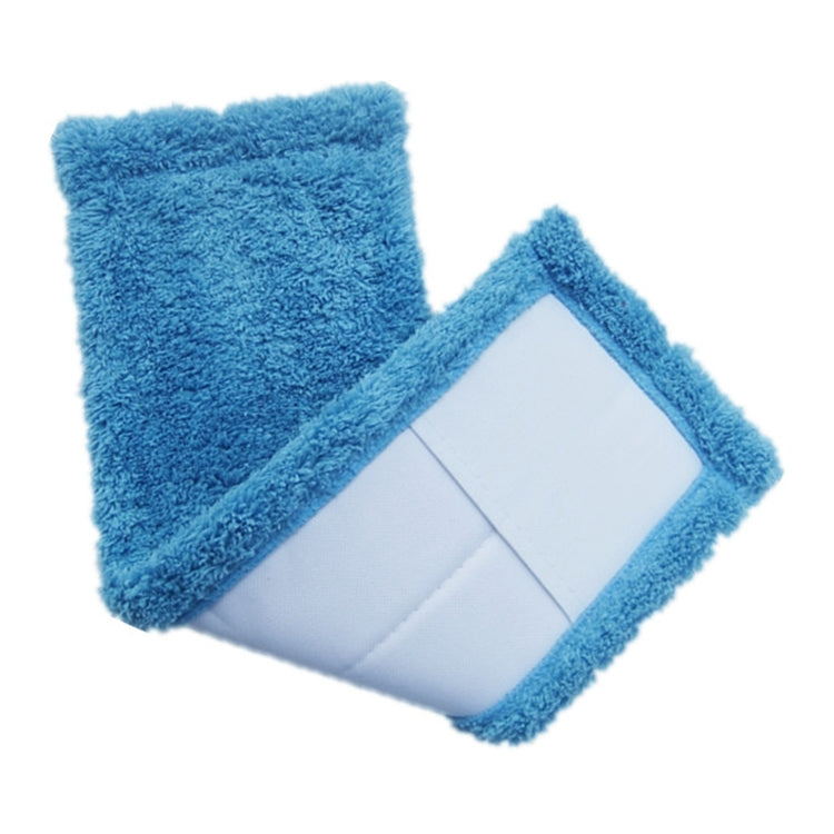 ELECTROPRIME Coral Flannel Head  Padded Flat Replacement Household Company Cleaning Mop Cloth Rag(Blue)