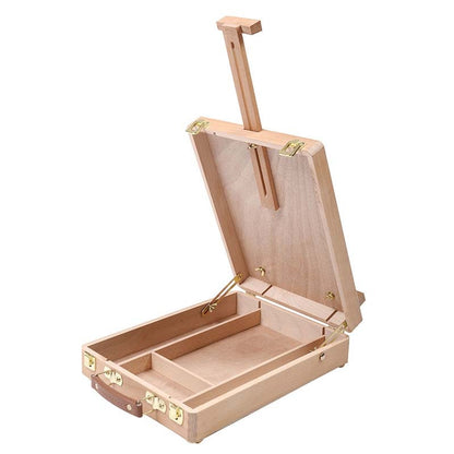 ELECTROPRIME Artist Craft Desktop Easel Integrated Wooden Box Art Drawing Painting Table Box