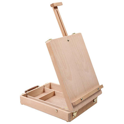 ELECTROPRIME Artist Craft Desktop Easel Integrated Wooden Box Art Drawing Painting Table Box