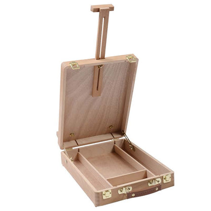 ELECTROPRIME Artist Craft Desktop Easel Integrated Wooden Box Art Drawing Painting Table Box