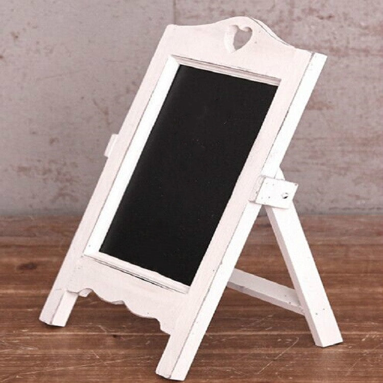 ELECTROPRIME Multifunctional Wooden Desktop Memo Message Blackboard, Size:35×20×12cm(White)