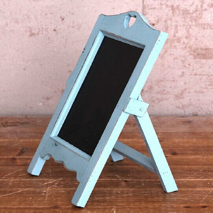 ELECTROPRIME Multifunctional Wooden Desktop Memo Message Blackboard, Size:35×20×12cm(Blue)