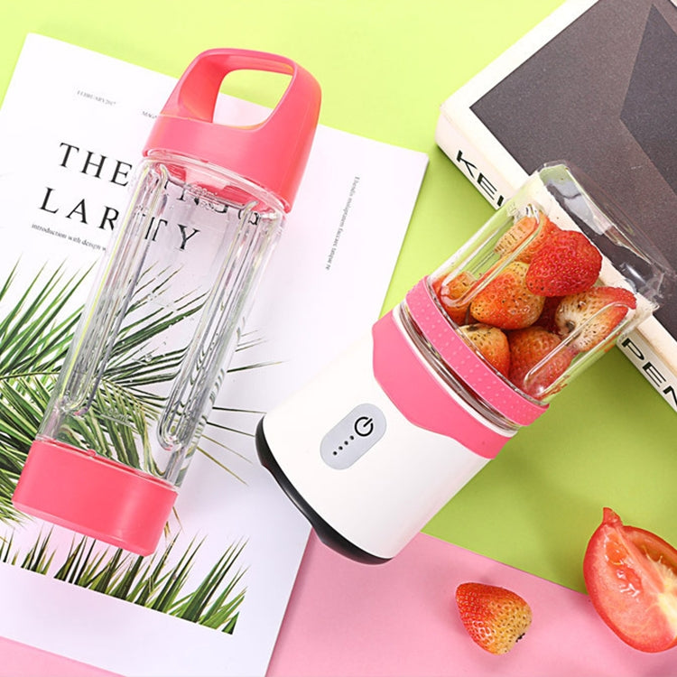 ELECTROPRIME Six-leaf Electric USB Charging Portable Mini Fruit Juicer Juice Cup(Red)