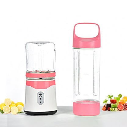 ELECTROPRIME Six-leaf Electric USB Charging Portable Mini Fruit Juicer Juice Cup(Red)