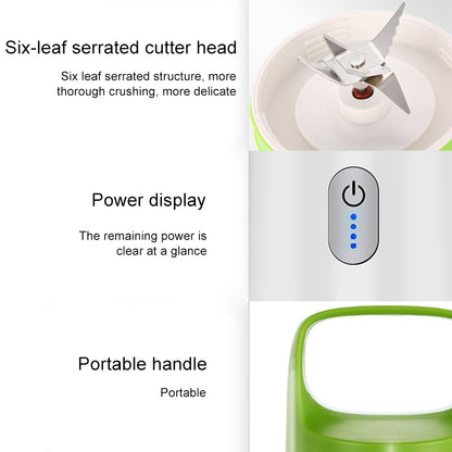 ELECTROPRIME Six-leaf Electric USB Charging Portable Mini Fruit Juicer Juice Cup(Red)