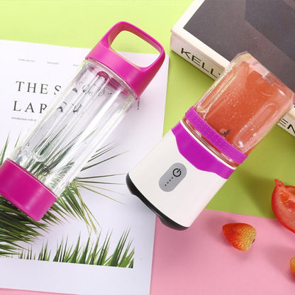 ELECTROPRIME Six-leaf Electric USB Charging Portable Mini Fruit Juicer Juice Cup(Purple)