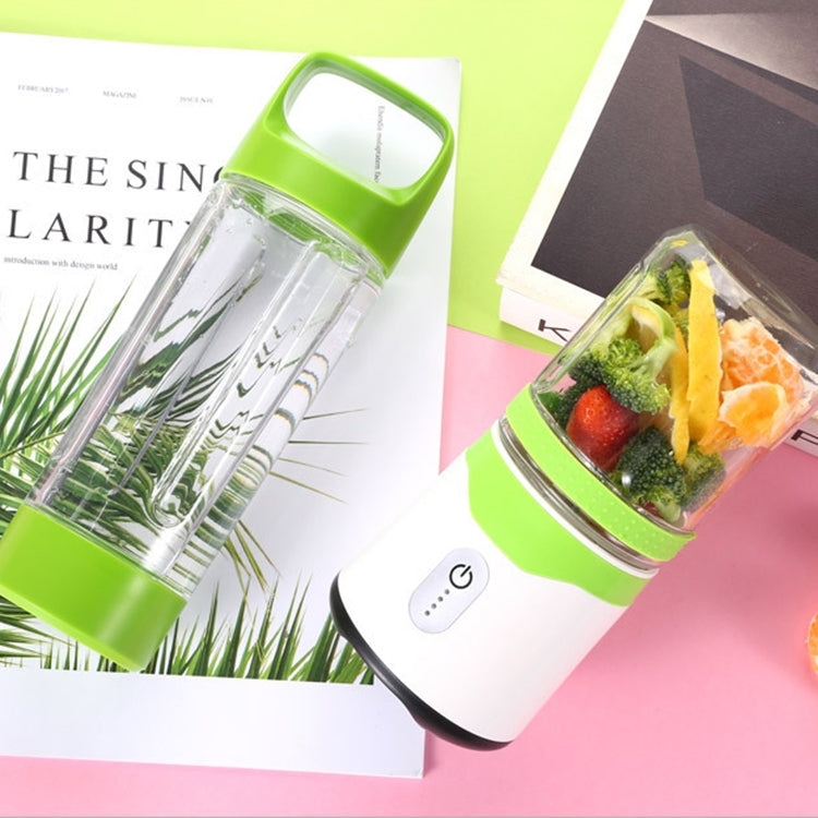 ELECTROPRIME Six-leaf Electric USB Charging Portable Mini Fruit Juicer Juice Cup(Green)