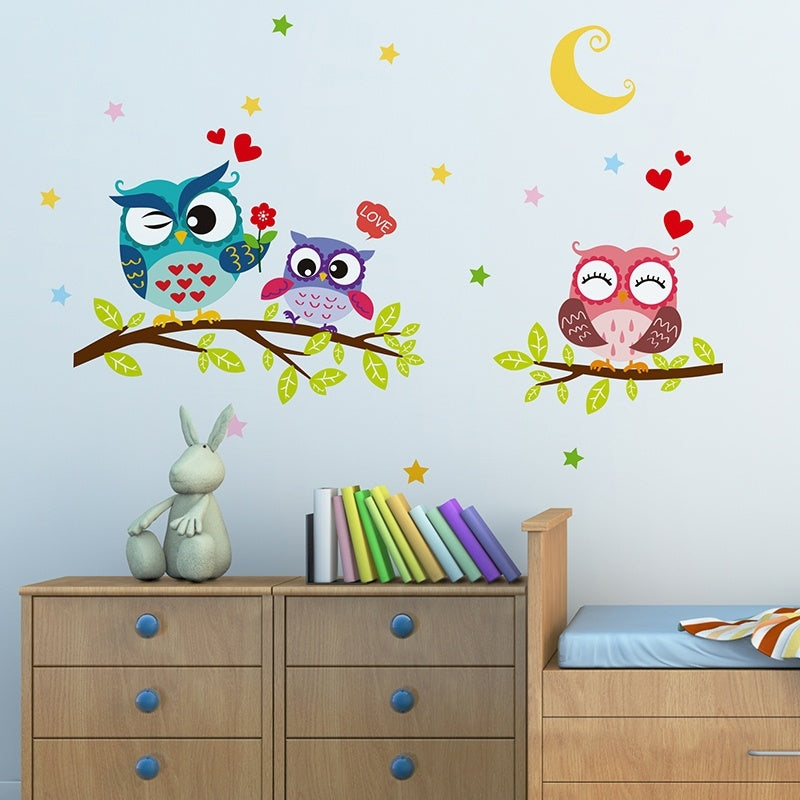 ELECTROPRIME 2 PCS Children Room Kindergarten Bedroom Bedside Decoration Sticker, Size:64x43cm