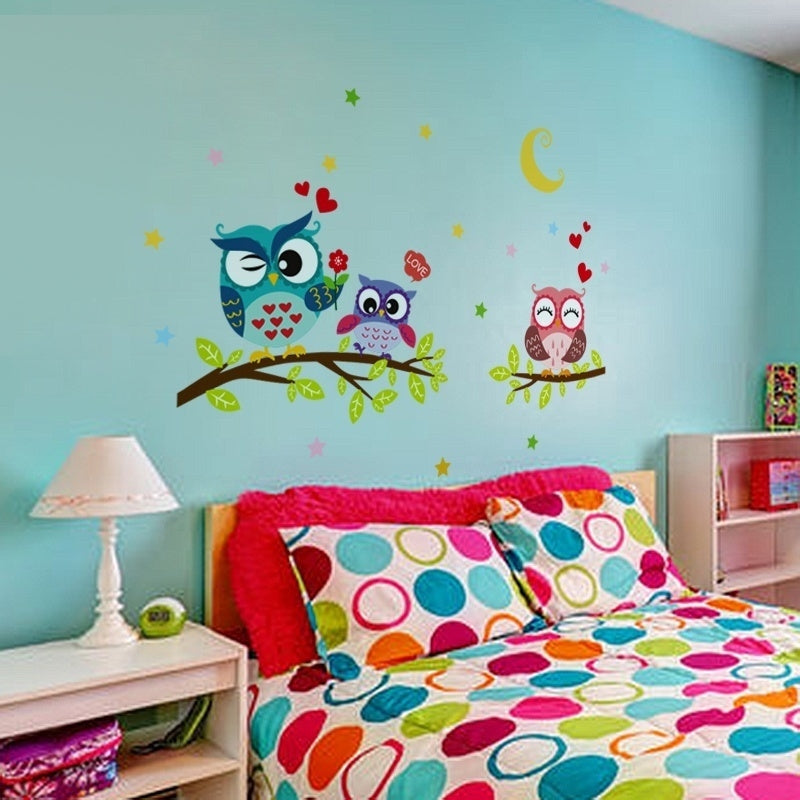 ELECTROPRIME 2 PCS Children Room Kindergarten Bedroom Bedside Decoration Sticker, Size:64x43cm