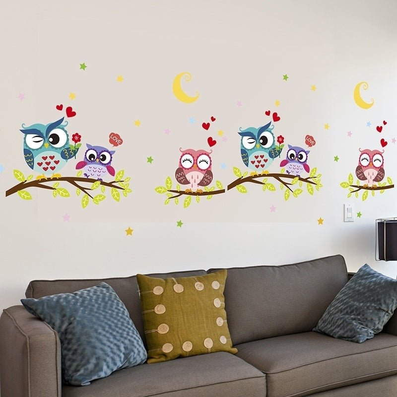 ELECTROPRIME 2 PCS Children Room Kindergarten Bedroom Bedside Decoration Sticker, Size:64x43cm