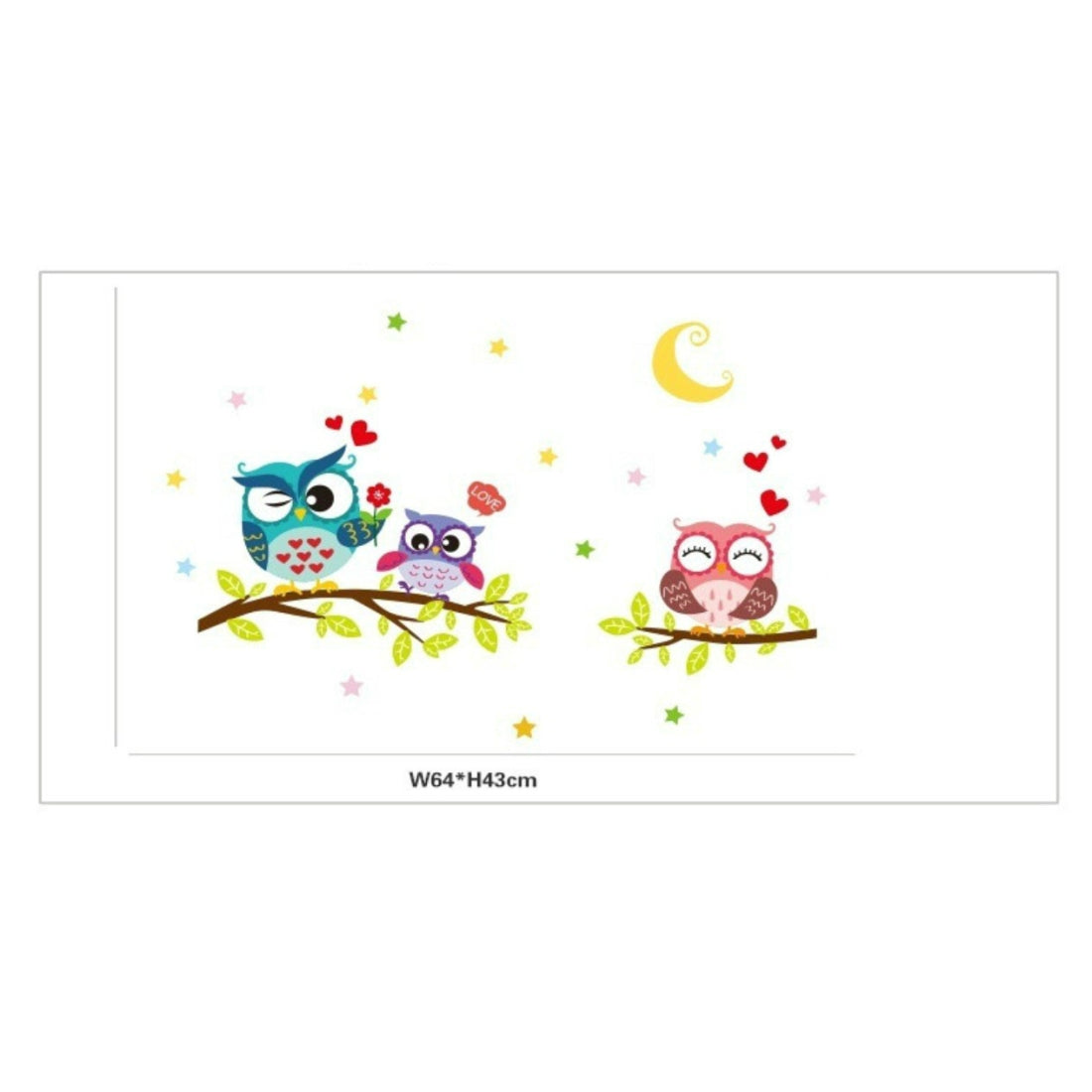ELECTROPRIME 2 PCS Children Room Kindergarten Bedroom Bedside Decoration Sticker, Size:64x43cm