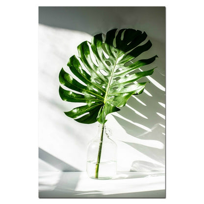 ELECTROPRIME Plant Leaf English Letter Art Posters Prints Art Wall Pictures without Frame, Size:13×18cm(A Leaf)