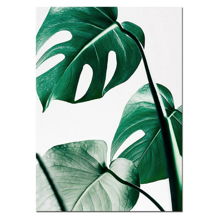 ELECTROPRIME Plant Leaf English Letter Art Posters Prints Art Wall Pictures without Frame, Size:13×18cm(Green Leaf)
