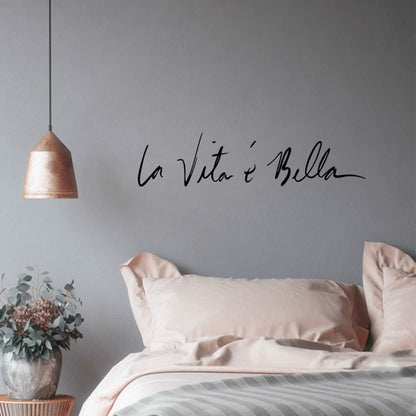 ELECTROPRIME Italian Beautiful Life Decorative Wall Stickers, Size:40x8cm(Black)