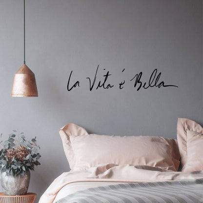 ELECTROPRIME Italian Beautiful Life Decorative Wall Stickers, Size:40x8cm(Black)
