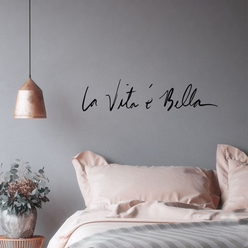 ELECTROPRIME Italian Beautiful Life Decorative Wall Stickers, Size:40x8cm(Gold)