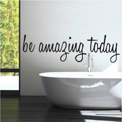 ELECTROPRIME Bathroom Dressing Room Home Decor Removable Mural Wall Sticker, Size:58x17CM