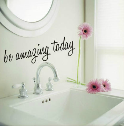 ELECTROPRIME Bathroom Dressing Room Home Decor Removable Mural Wall Sticker, Size:58x17CM