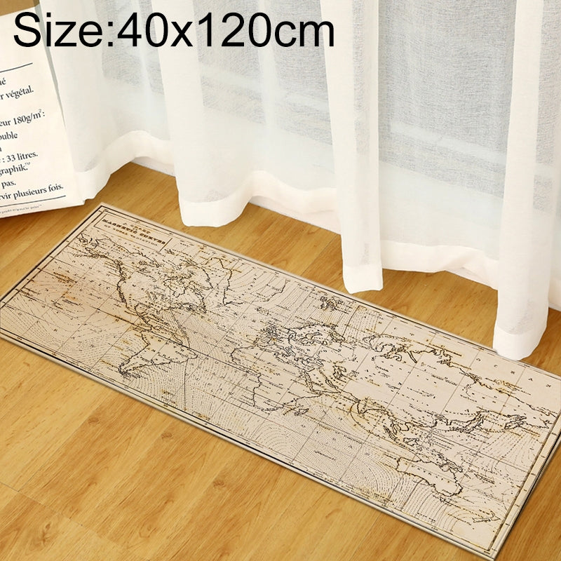 ELECTROPRIME World Map Carpets Rug Bedroom Kids Baby Play Crawling Mat Memory Foam Area Rugs Carpet, Size:40x120cm(Grey)