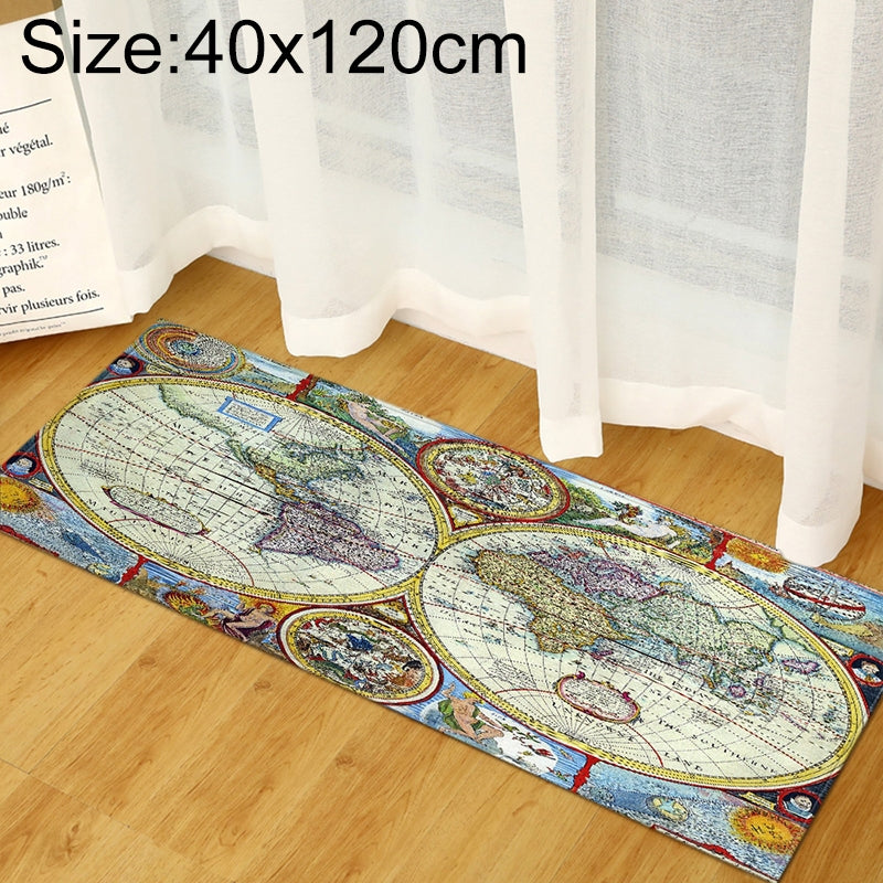 ELECTROPRIME World Map Carpets Rug Bedroom Kids Baby Play Crawling Mat Memory Foam Area Rugs Carpet, Size:40x120cm(Dual-Side)