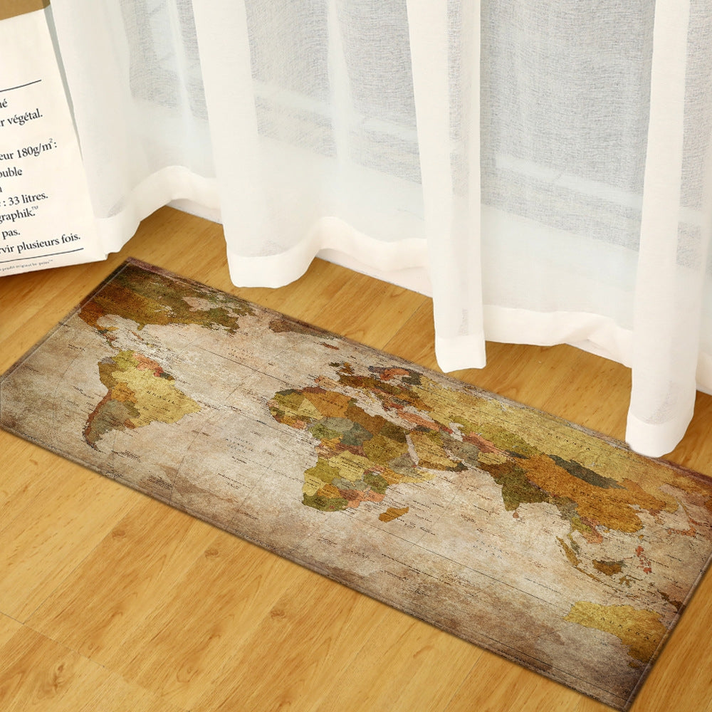 ELECTROPRIME World Map Carpets Rug Bedroom Kids Baby Play Crawling Mat Memory Foam Area Rugs Carpet, Size:40x120cm(Color Block)