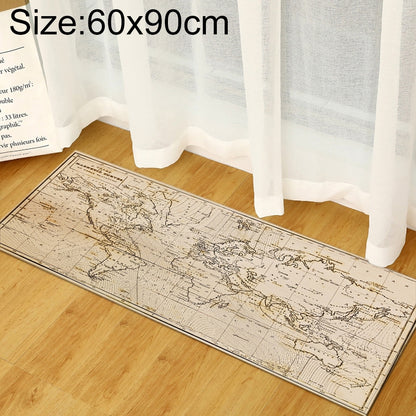 ELECTROPRIME World Map Carpets Rug Bedroom Kids Baby Play Crawling Mat Memory Foam Area Rugs Carpet, Size:60x90cm(Grey)
