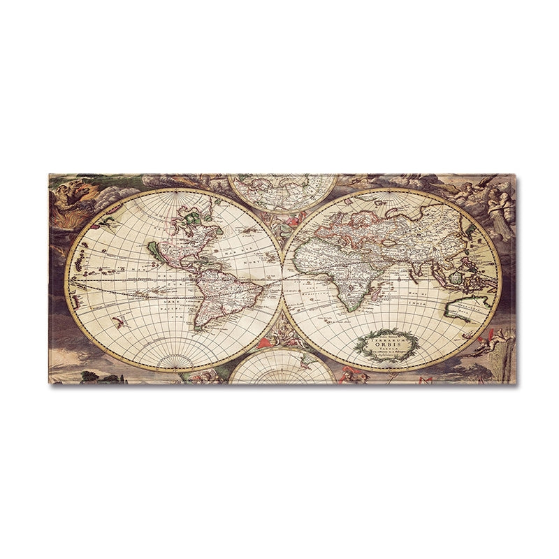 ELECTROPRIME World Map Carpets Rug Bedroom Kids Baby Play Crawling Mat Memory Foam Area Rugs Carpet, Size:60x90cm(Vintage Map)