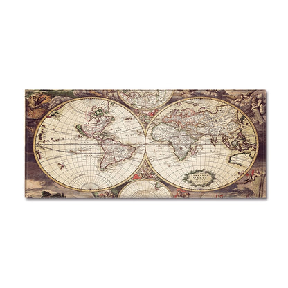 ELECTROPRIME World Map Carpets Rug Bedroom Kids Baby Play Crawling Mat Memory Foam Area Rugs Carpet, Size:60x90cm(Vintage Map)