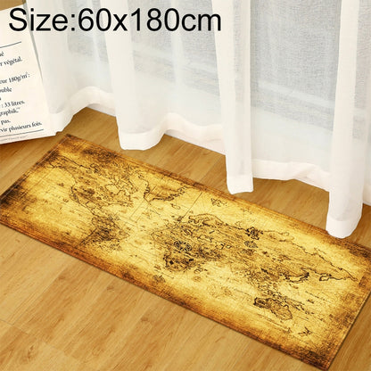 ELECTROPRIME World Map Carpets Rug Bedroom Kids Baby Play Crawling Mat Memory Foam Area Rugs Carpet, Size:60x180cm(Yellow)