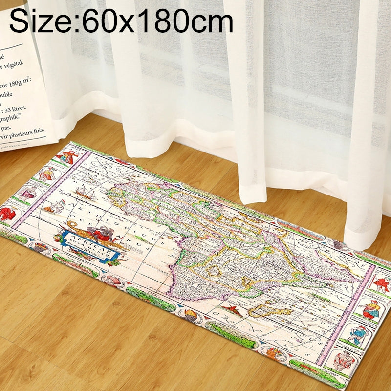 ELECTROPRIME World Map Carpets Rug Bedroom Kids Baby Play Crawling Mat Memory Foam Area Rugs Carpet, Size:60x180cm(Africa Map)