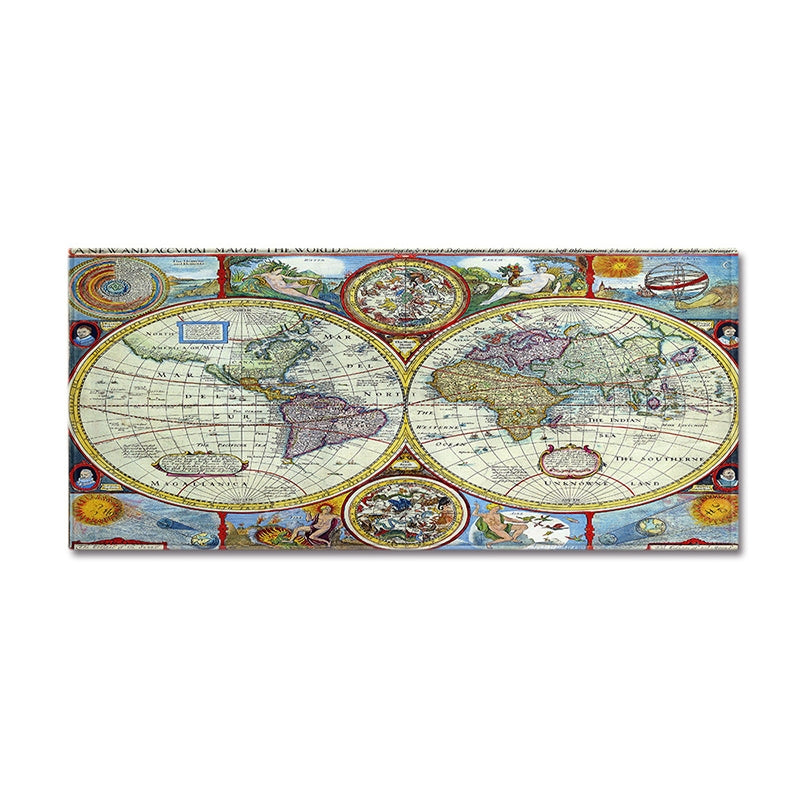 ELECTROPRIME World Map Carpets Rug Bedroom Kids Baby Play Crawling Mat Memory Foam Area Rugs Carpet, Size:60x180cm(Dual-Side)