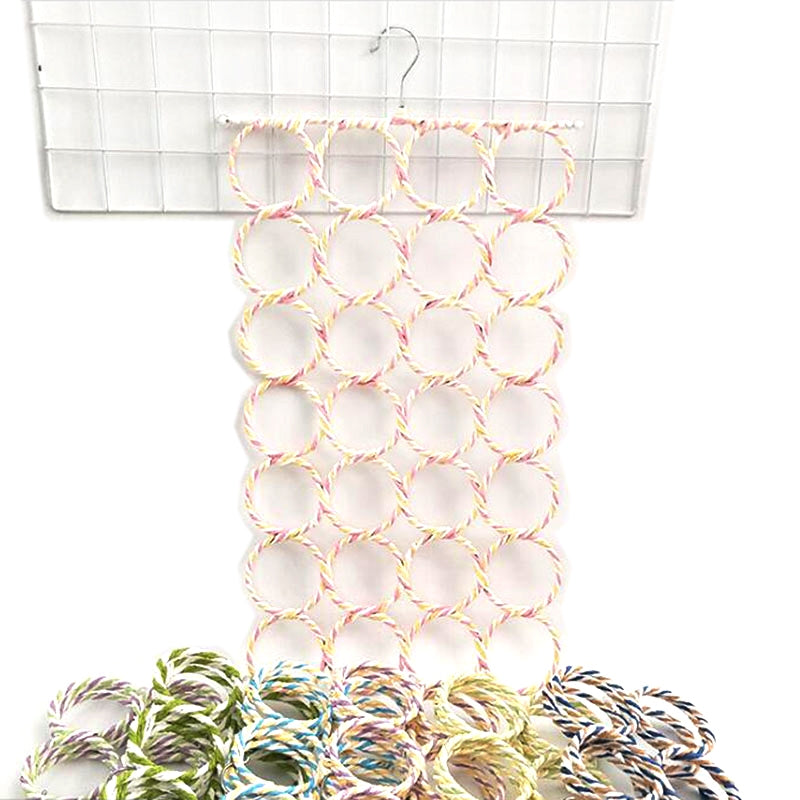 ELECTROPRIME Multi-functional Foldable 28-ring Scarf Stand Random Color Delivery(Colorful)