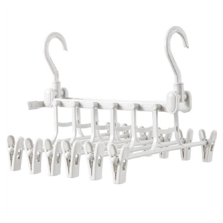 ELECTROPRIME Creative Multi-layer Folding Hangers Multipurpose Clothes Hat Pants Save Space Storage Rack Wardrobe Storage Organization(Light Grey)