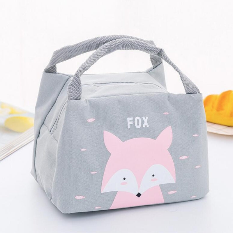 ELECTROPRIME Portable Student Lunch Outdoor Portable Insulation Child Cute Student Lunch Box Bag(Little Fox)