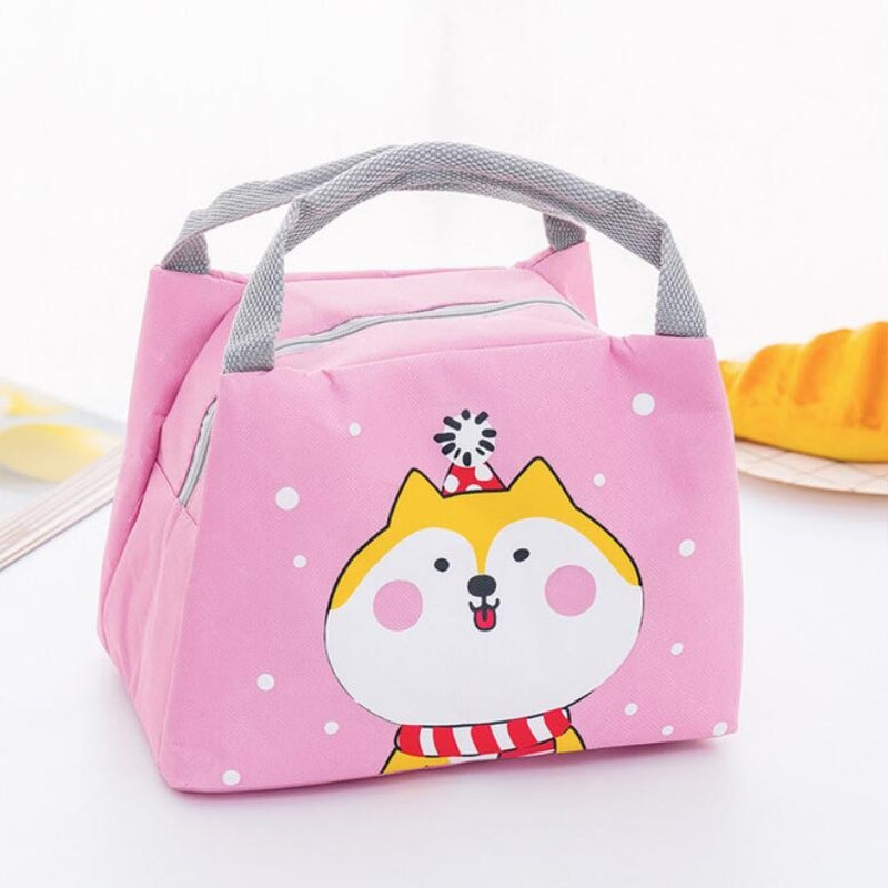 ELECTROPRIME Portable Student Lunch Outdoor Portable Insulation Child Cute Student Lunch Box Bag(Shiba Inu)