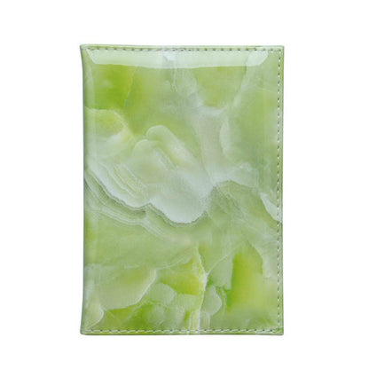 ELECTROPRIME Colorful Marble Style Waterproof Passport Holder Ticket Holder(Green)