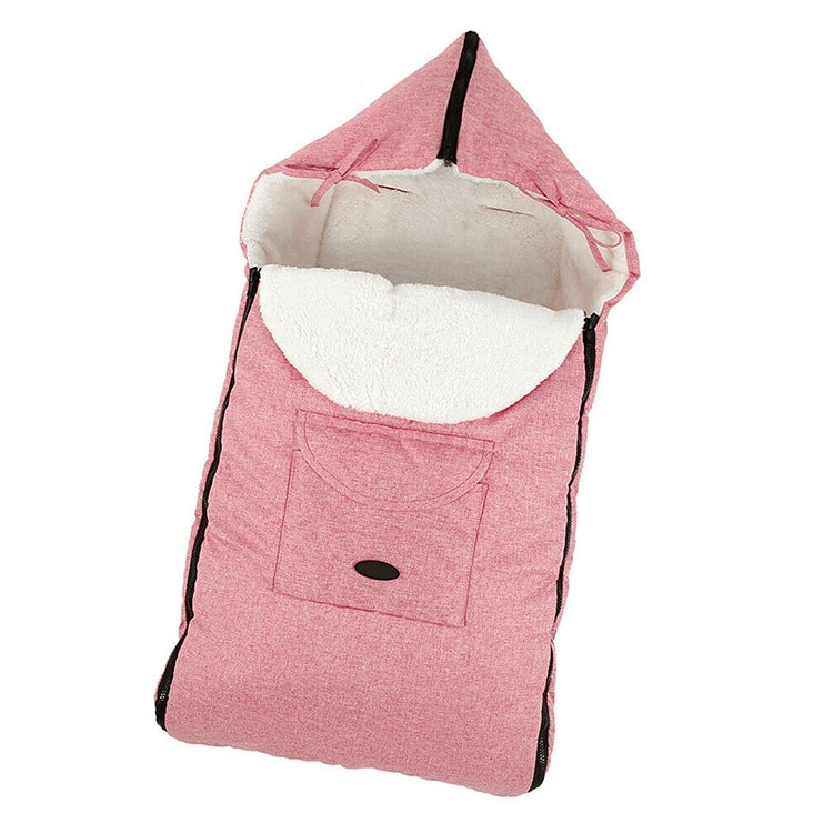 ELECTROPRIME Baby Stroller Sleeping Bag Autumn and Winter Windproof Warm Foot Cover Baby Stroller(Linen Powder Sleeping Bag)
