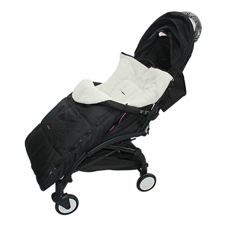 ELECTROPRIME Baby Stroller Sleeping Bag Autumn and Winter Windproof Warm Foot Cover Baby Stroller(Linen Black Sleeping Bag)