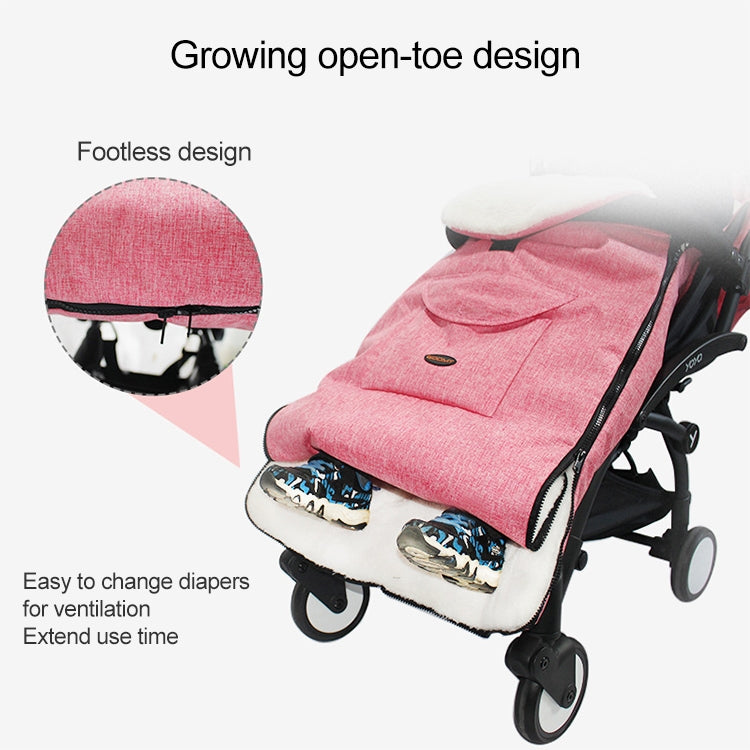 ELECTROPRIME Baby Stroller Sleeping Bag Autumn and Winter Windproof Warm Foot Cover Baby Stroller(Linen Black Sleeping Bag)