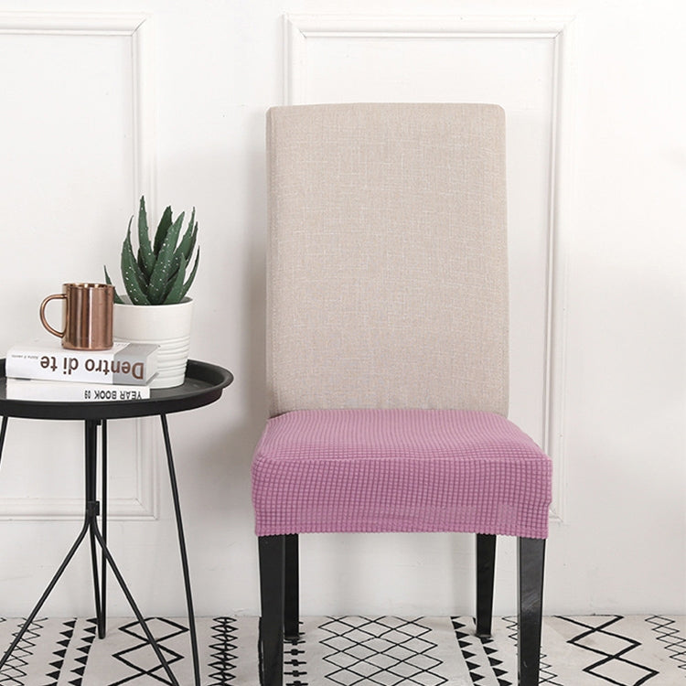 ELECTROPRIME Knitted Padded Chair Cushion Cover(Light Purple)