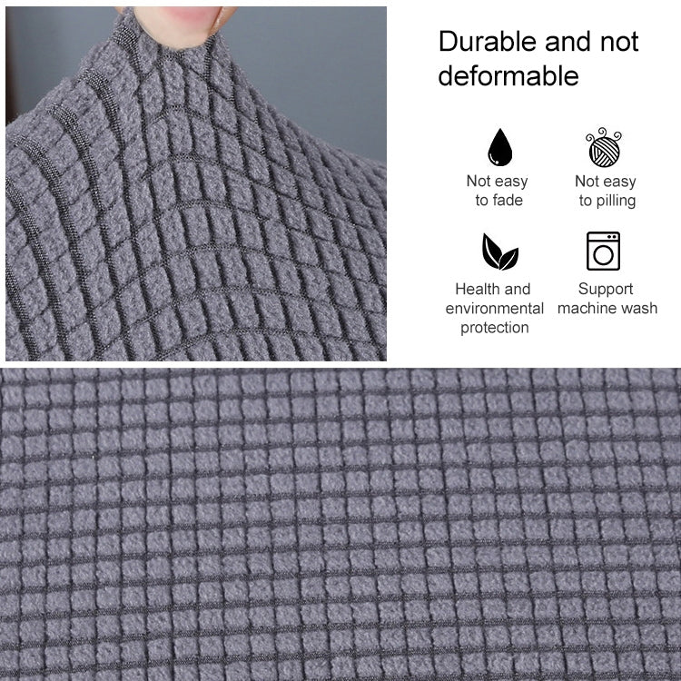 ELECTROPRIME Knitted Padded Chair Cushion Cover(Light Purple)