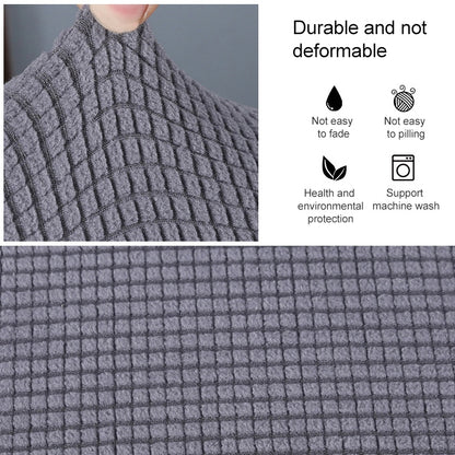 ELECTROPRIME Knitted Padded Chair Cushion Cover(Light Purple)