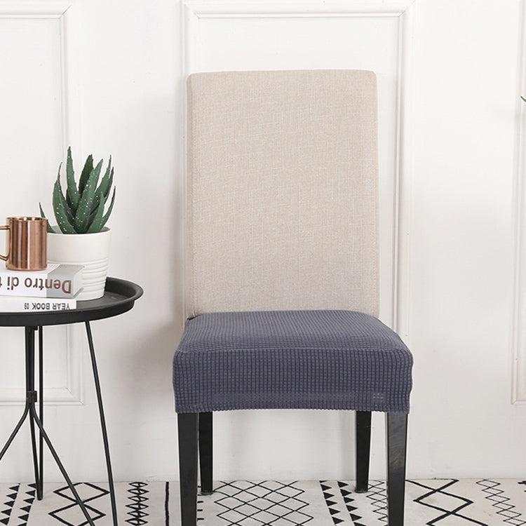 ELECTROPRIME Knitted Padded Chair Cushion Cover(Grey + Blue)