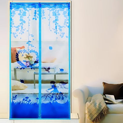ELECTROPRIME Summer Anti-Mosquit Curtain Encryption Magnetic Screen, Size:90x210cm(Blue)