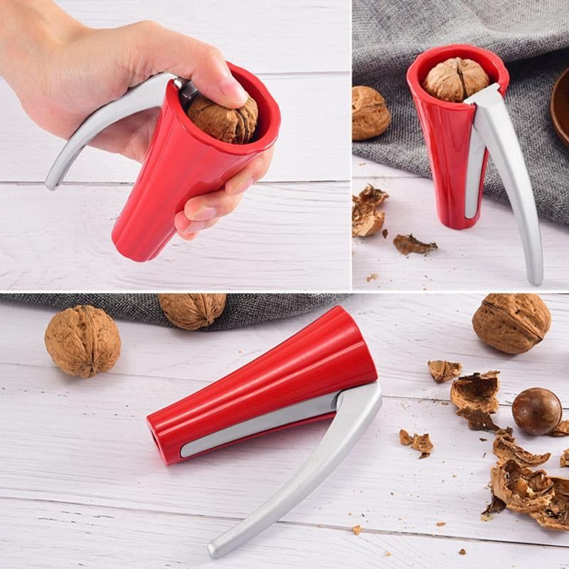 ELECTROPRIME Zinc Alloy Funnel Shape Nut Nutcracker Sheller Walnut Opener Cutter Clamp Plier Kitchen Tools gadgets(Black)