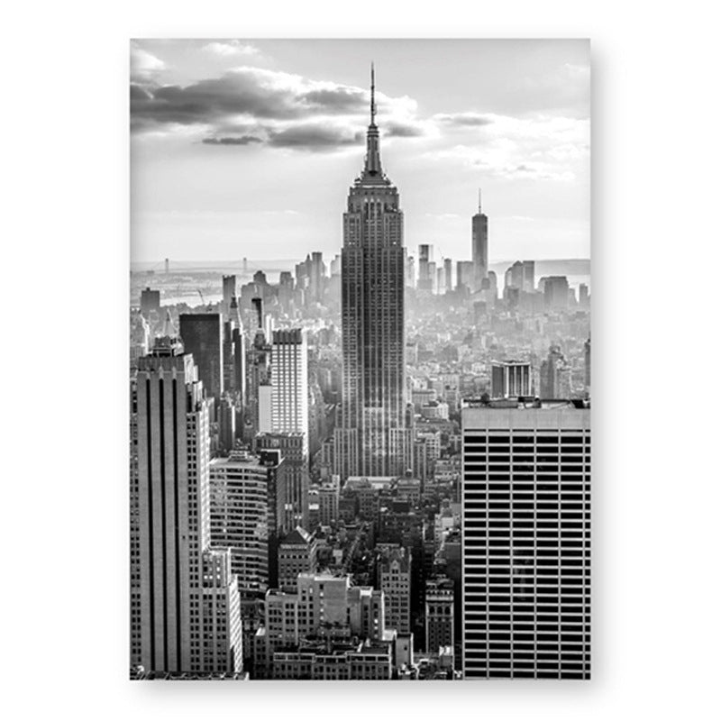 ELECTROPRIME Modern Art Personality Poster Vintage Canvas Painting Wall Art Decoration Without Frame, Size:30x40cm(City)