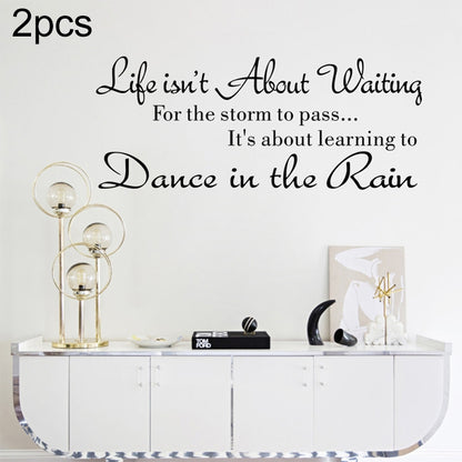 ELECTROPRIME 2 PCS English Rumor Letter Phrase Bedroom Art Wall Sticker, Size:25x58cm