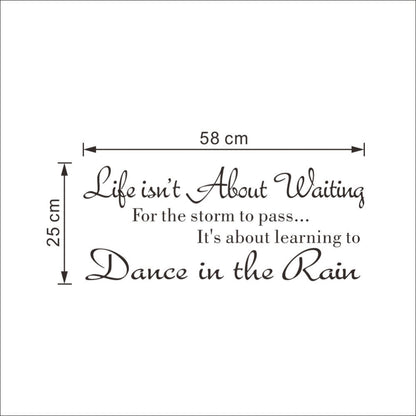 ELECTROPRIME 2 PCS English Rumor Letter Phrase Bedroom Art Wall Sticker, Size:25x58cm