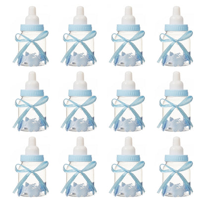 ELECTROPRIME 12 PCS Cute Nursing Bottle Wedding Candy Gift Box, Size:9x4cm(Blue)