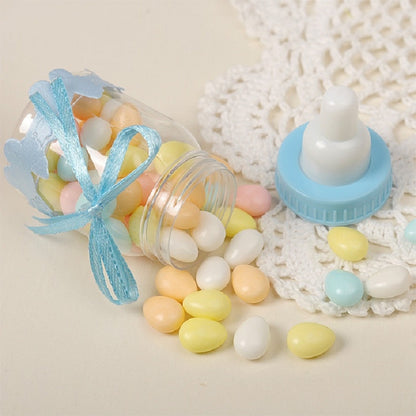 ELECTROPRIME 12 PCS Cute Nursing Bottle Wedding Candy Gift Box, Size:9x4cm(Blue)